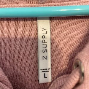 Z Supply Thin Pink Hoodie